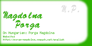 magdolna porga business card